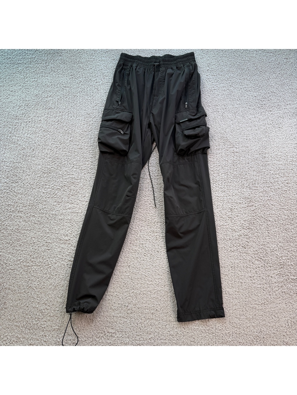 Represent 247 Black Technical Cargo Pants Men's S Utility Drawstring Streetwear